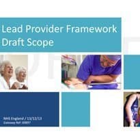 Commissioning support framework scoped