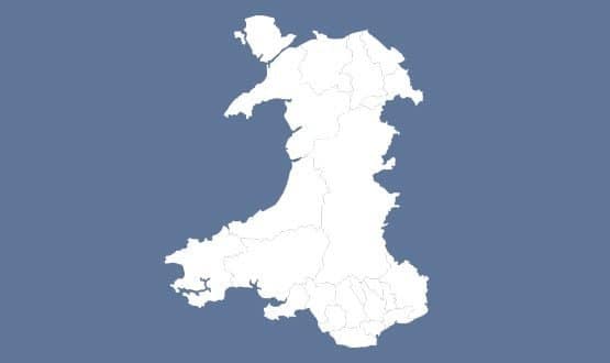 A map of Wales