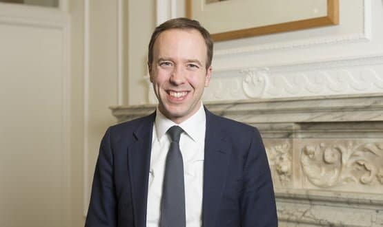 Health Secretary Matt Hancock inside 10 Downing Street. Credit: 10 Downing Street