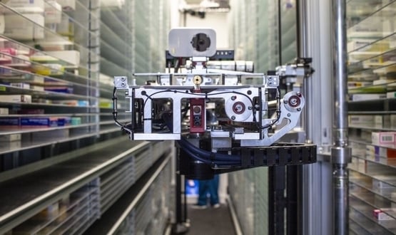 A pharmacy dispensing robot